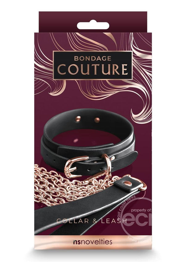 Bondage Couture PU Leather Collar and Leash