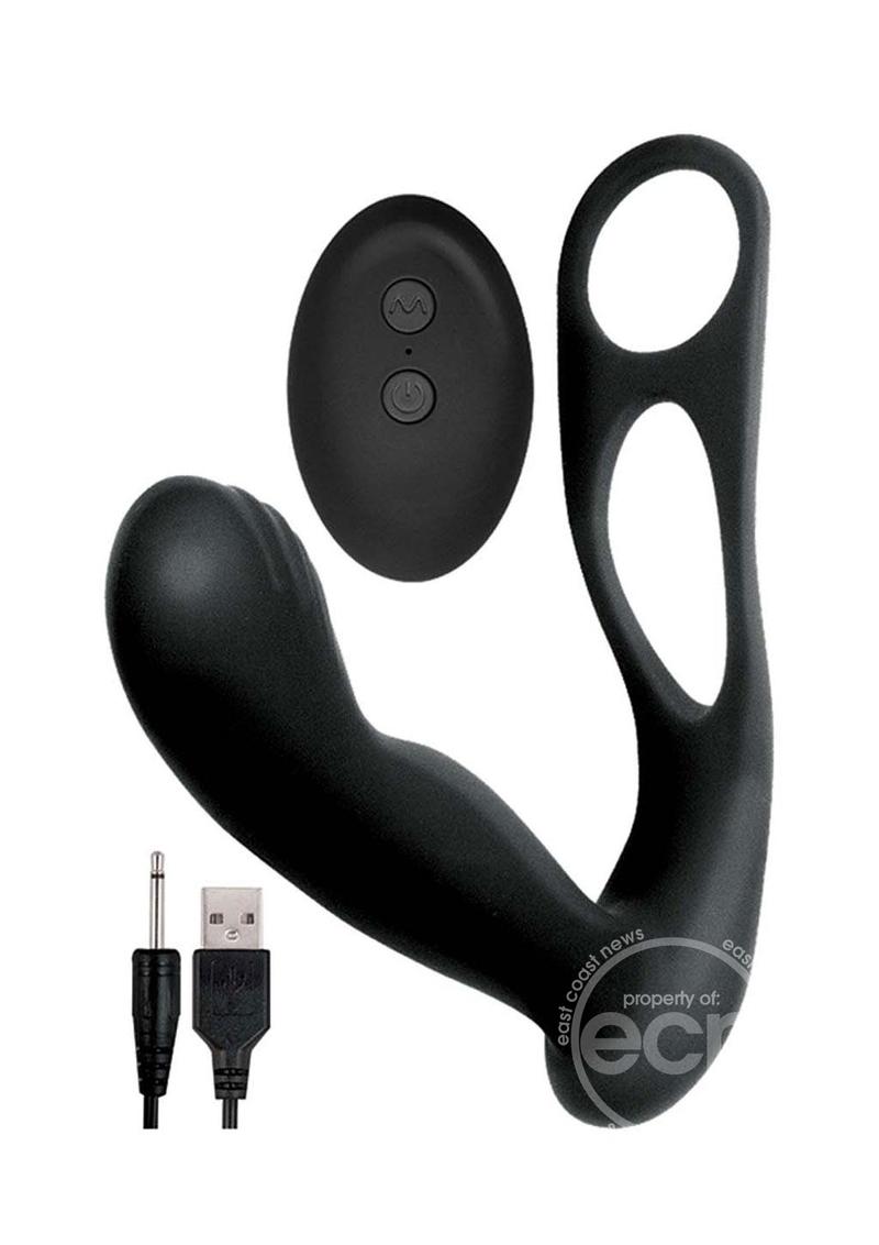 Butts Up Rechargeable Silicone Prostate Massager with Scrotum & Cock Ring