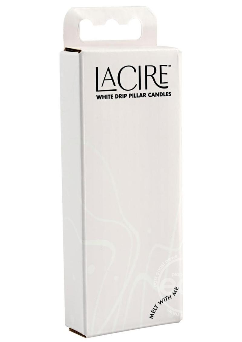 LaCire Drip Pillar Candles - White