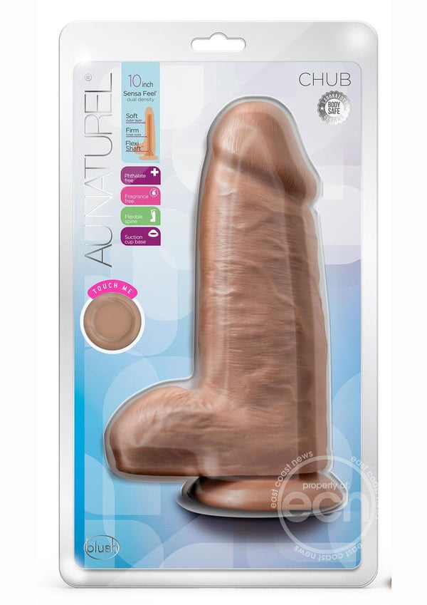 Au Naturel Chub Dildo with Suction Cup 10in