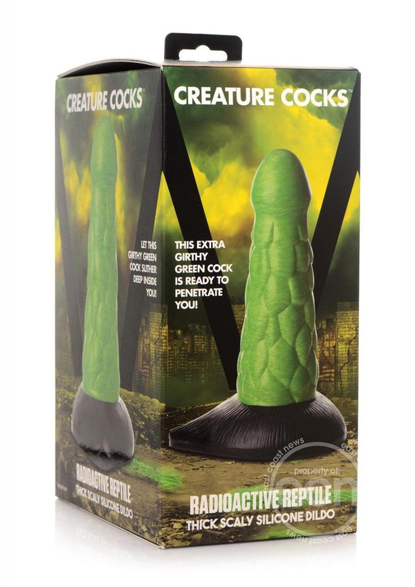 Creature Cocks Radioactive Reptile Silicone Dildo 7.5in