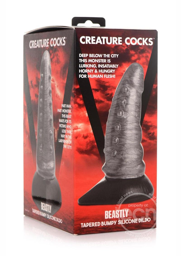 Creature Cocks Beastly Tapered Bumpy Silicone Dildo 8.25in