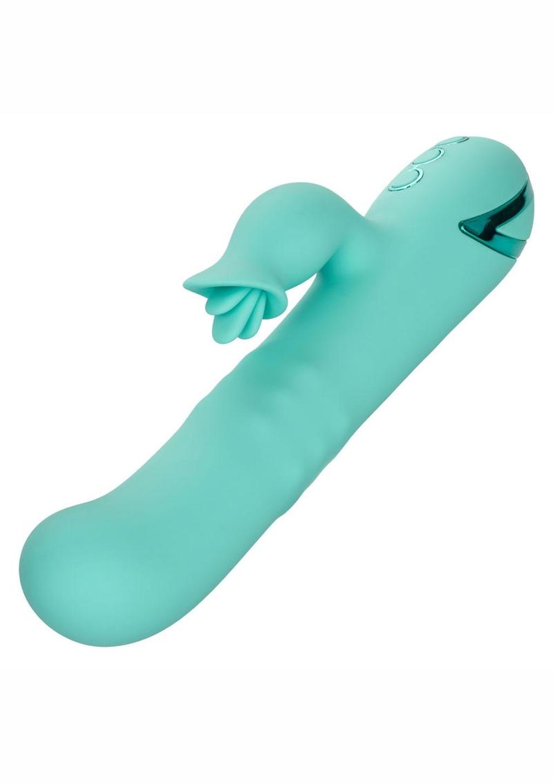 California Dreaming Bel Air Bombshell Rechargeable Silicone Vibrator with Clitoral Stimulator