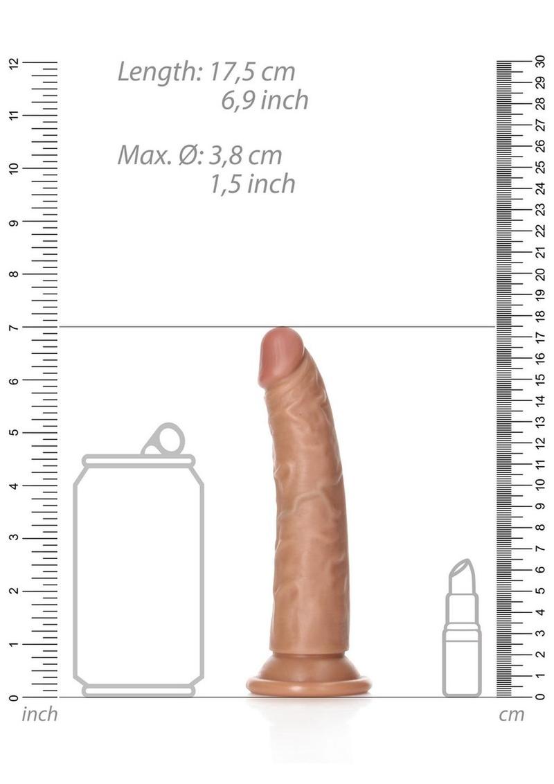 RealRock Slim Realistic Dildo with Suction Cup 6in
