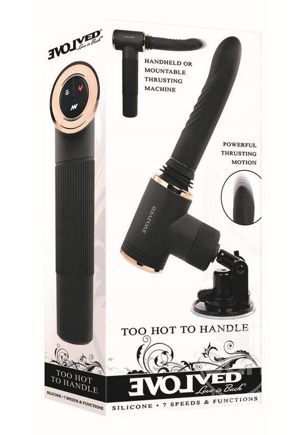 Too Hot to Handle Rechargeable Silicone Thrusting Vibrator with Suction Cup