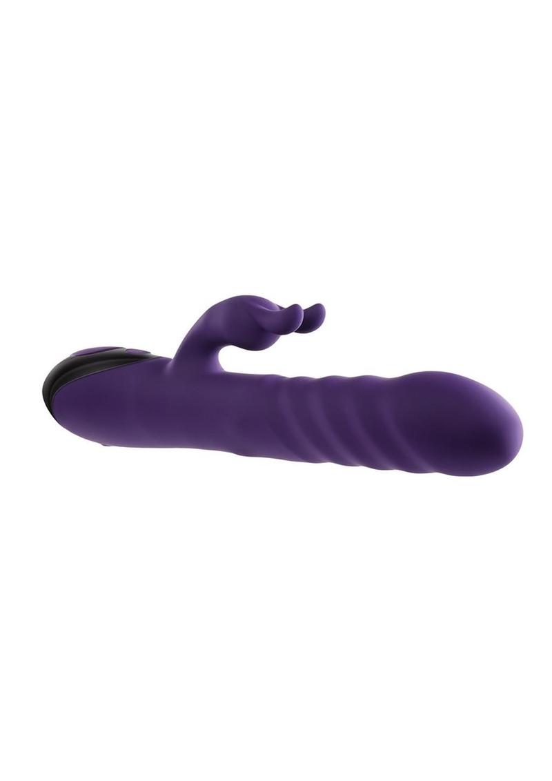 Evolved Rascally Rabbit Rechargeable Silicone Thrusting Rotating Vibrator