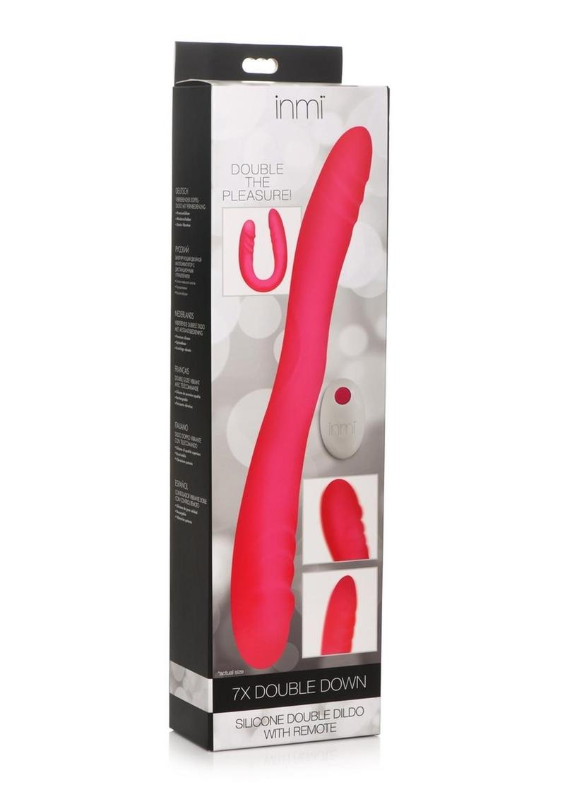 Inmi 7X Double Down Rechargeable Silicone Double Dildo with Remote Control