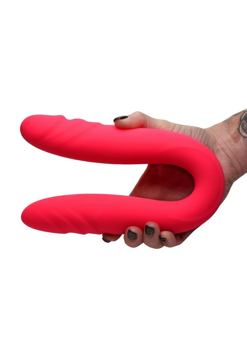 Inmi 7X Double Down Rechargeable Silicone Double Dildo with Remote Control