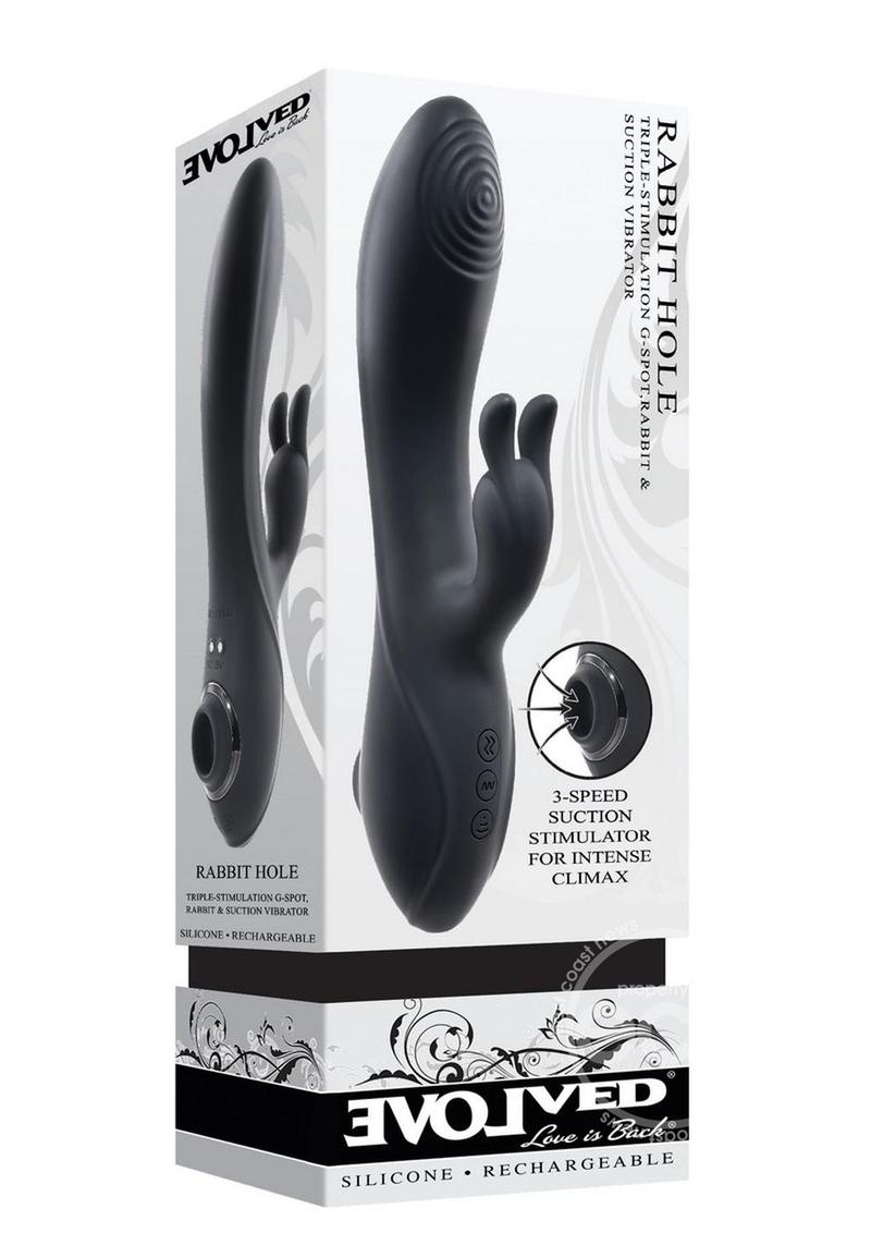 Evolved Rabbit Hole Rechargeable Silicone Triple Vibrator