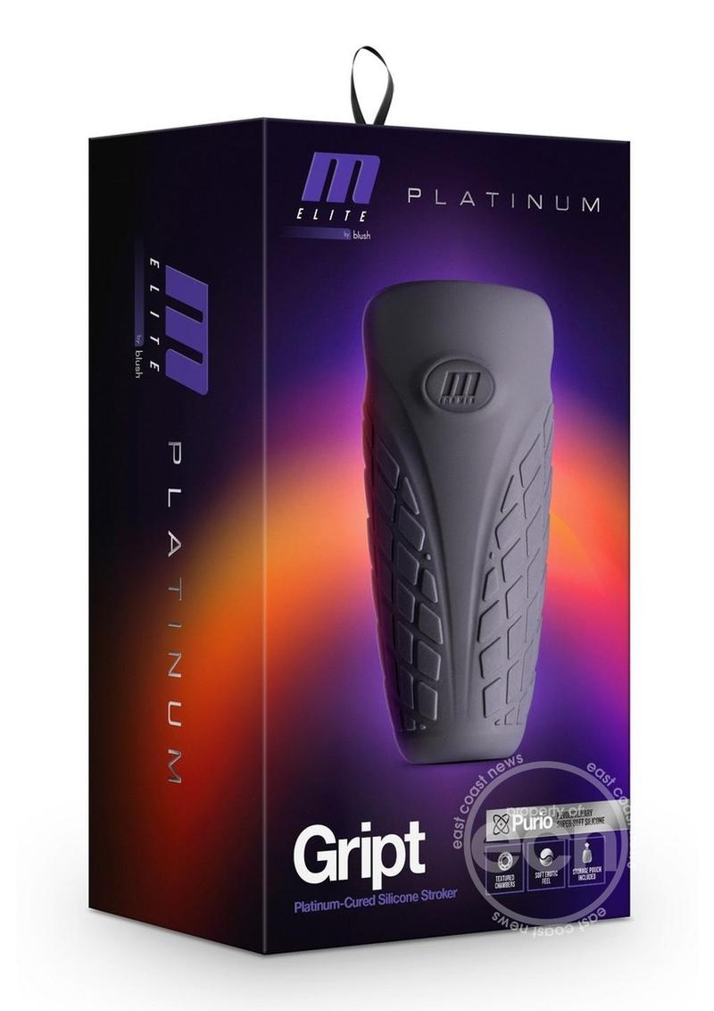 M Elite Platinum Gript Silicone Dual End Masturbator