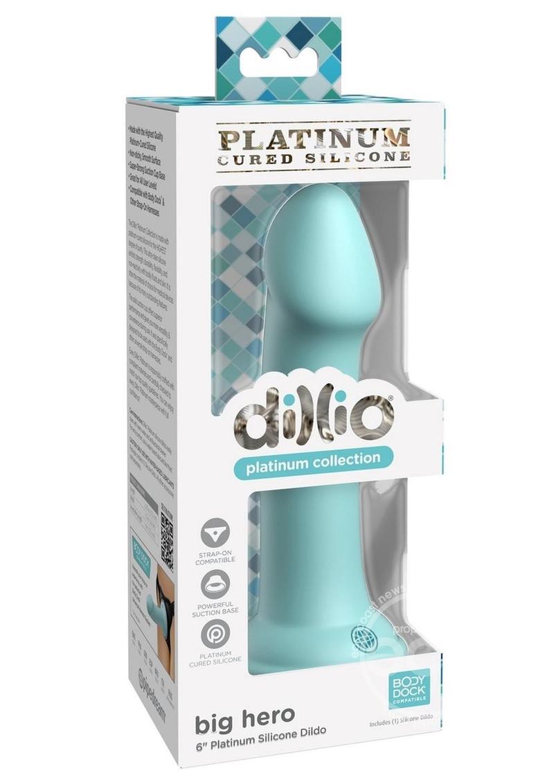 Dillio Platinum Big Hero Silicone Dildo 6in