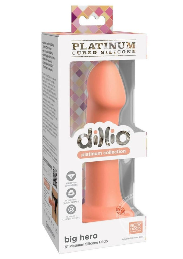 Dillio Platinum Big Hero Silicone Dildo 6in