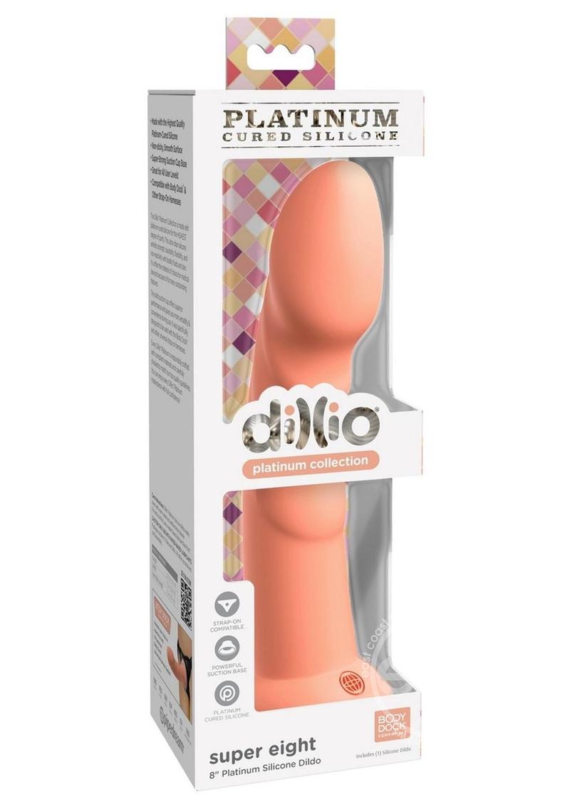 Dillio Platinum Super Eight Silicone Dildo 8in