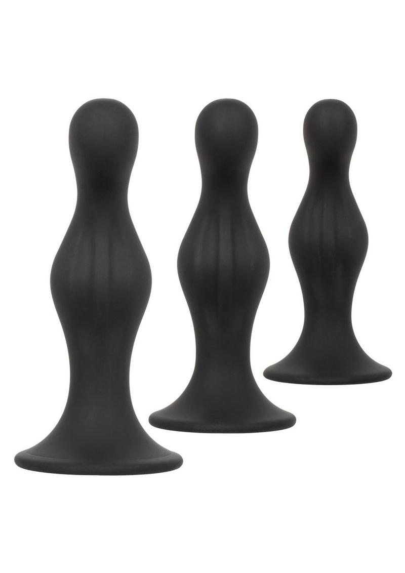 Silicone Anal Ripple Plug Kit (3 Piece)