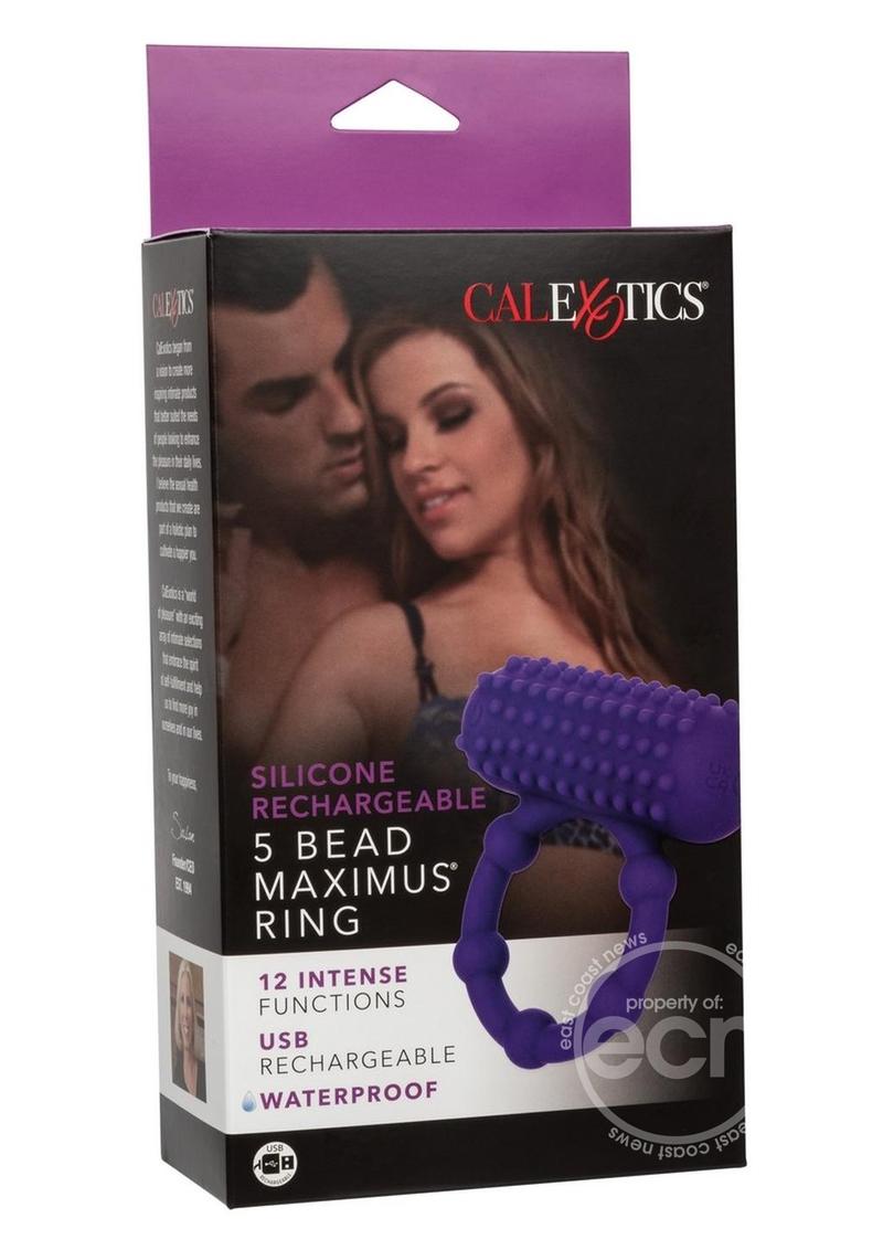 Silicone Rechargeable 5 Bead Maximus Couples Ring