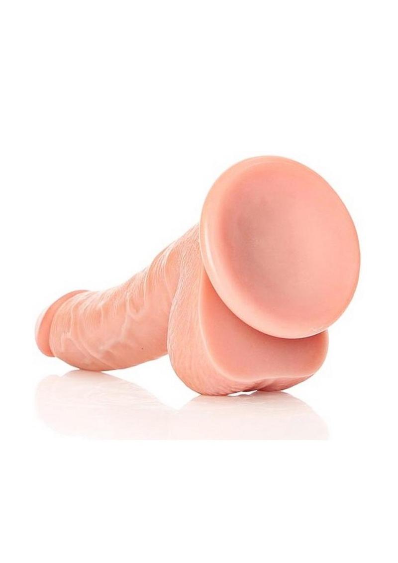 RealRock Curved Realistic Dildo with Balls and Suction Cup 7in