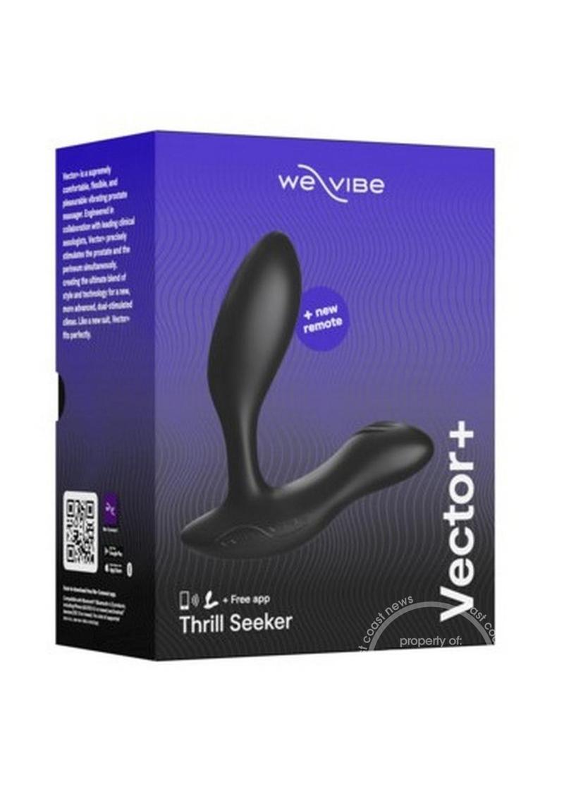 We-Vibe Vector+ Rechargeable Silicone Vibrating Prostate Massager with Remote Control