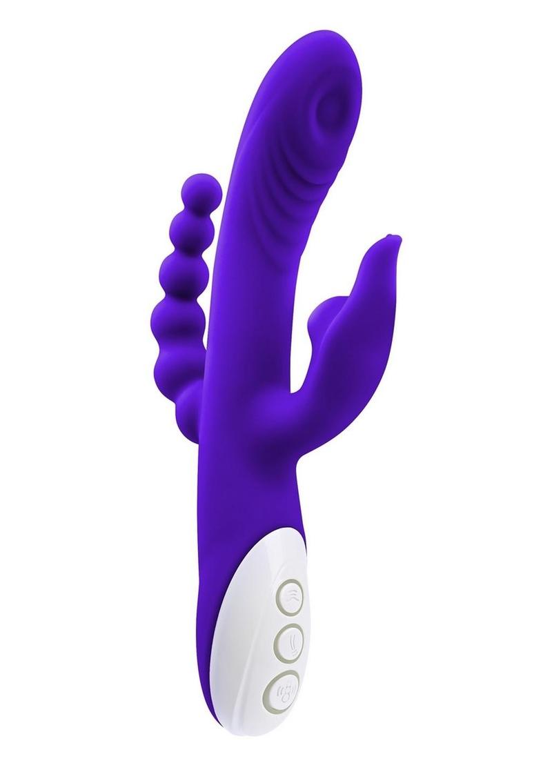 Lick Me Triple Stim Rechargeable Silicone Vibrator