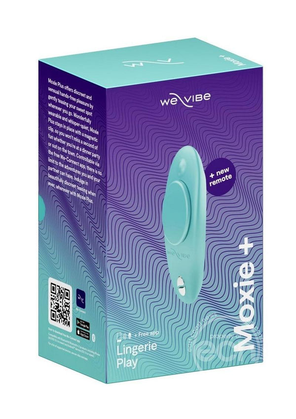 We-Vibe Moxie+ Wearable Rechargeable Silicone Panty Vibe Clitoral Stimulator with Remote