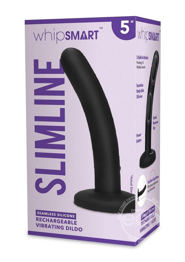 WhipSmart Rechargeable Silicone Slimline Dildo 5in