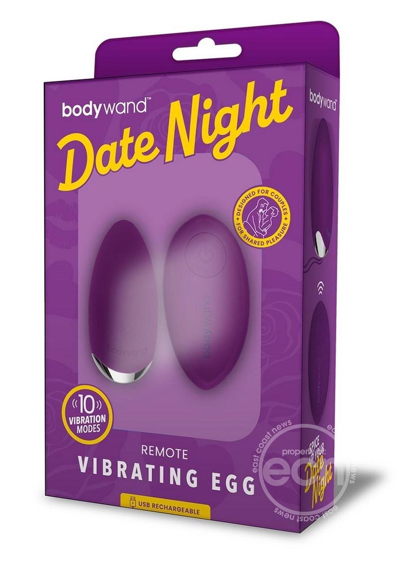 Bodywand Date Night Rechargeable Silicone Egg Vibrator with Remote Control