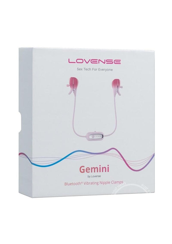 Lovense Gemini Rechargeable Silicone App-Control Nipple Clamps