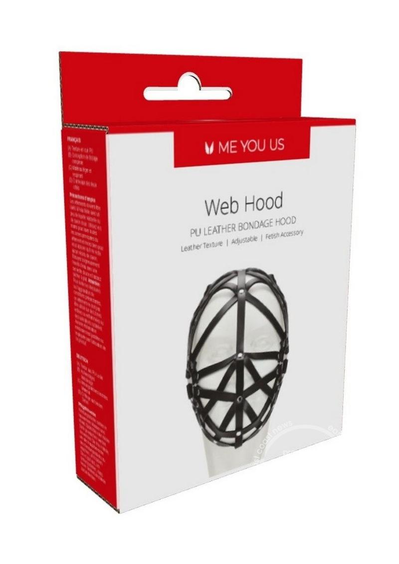 ME YOU US Web Hood PU Leather Bondage Hood