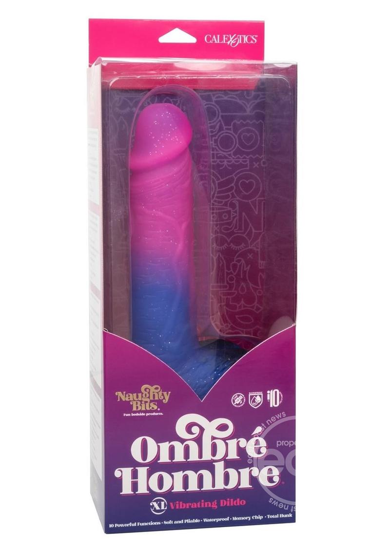 Naughty Bits Ombre Hombre Rechargeable Silicone Vibrating Dildo