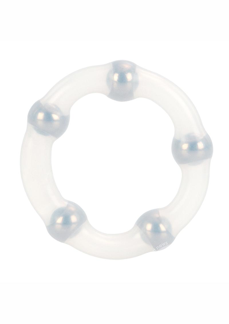 Metallic Bead Ring Silicone Cock Ring