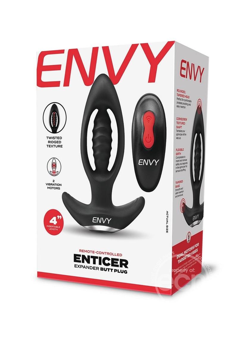 Envy Toys Enticer Remote Controlled Rechargeable Silicone Expander Butt Plug