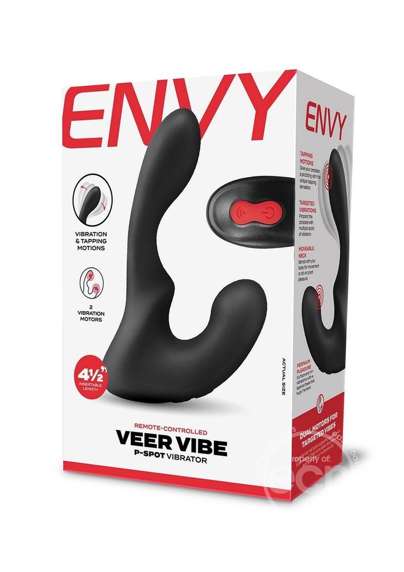 Envy Toys Veer Vibe Remote Controlled Rechargeable Silicone P-Spot Vibrator