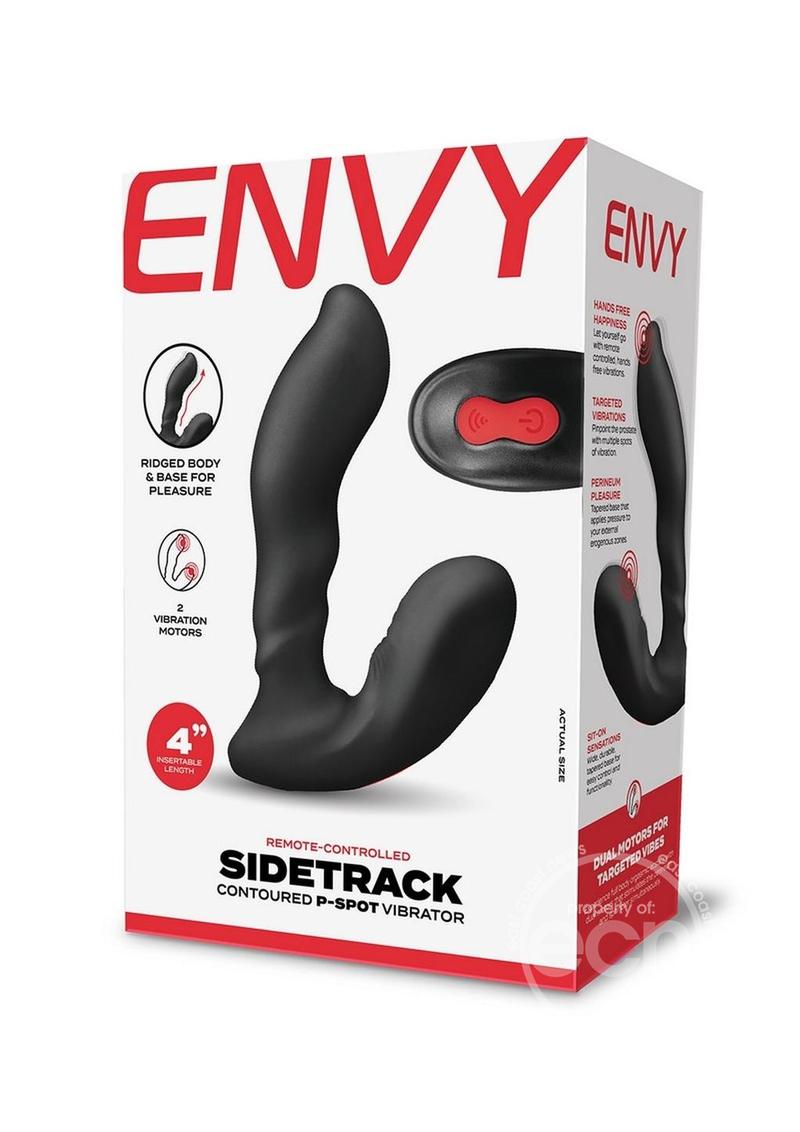 Envy Toys Sidetrack Remote Controlled Rechargeable Silicone Contoured P-Spot Vibrator