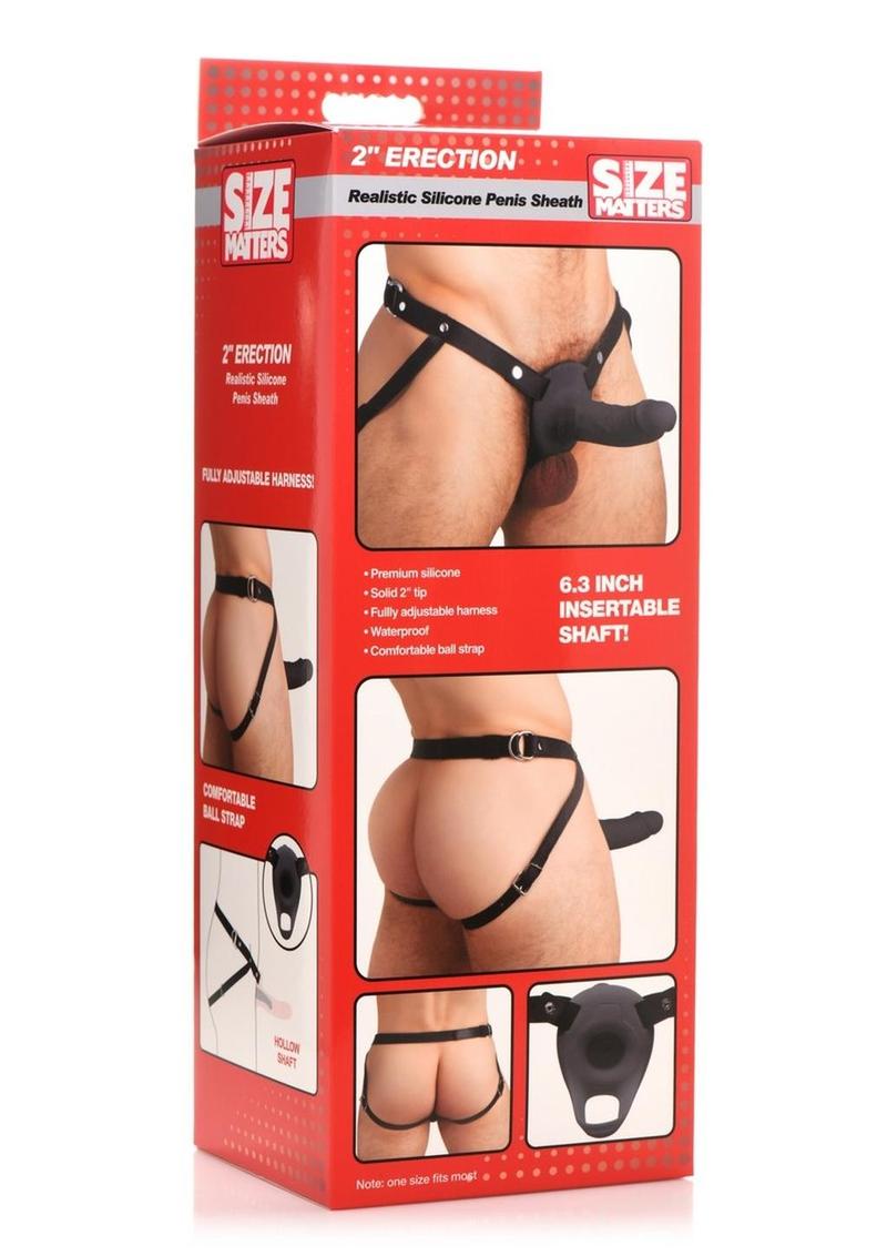 Size Matters 2" Erection Realistic Silicone Penis Sheath