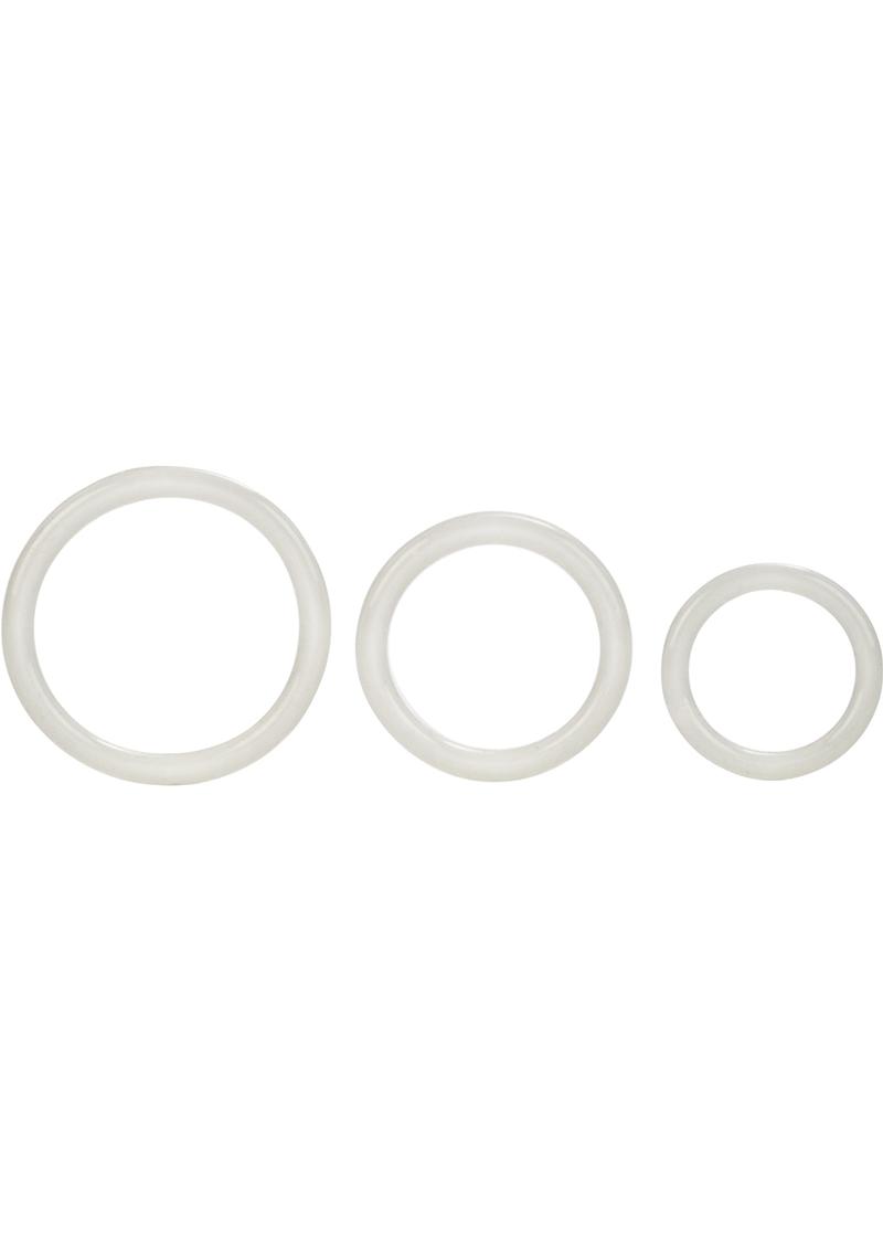 Tri Rings Cock Ring Set (3 Piece Set)