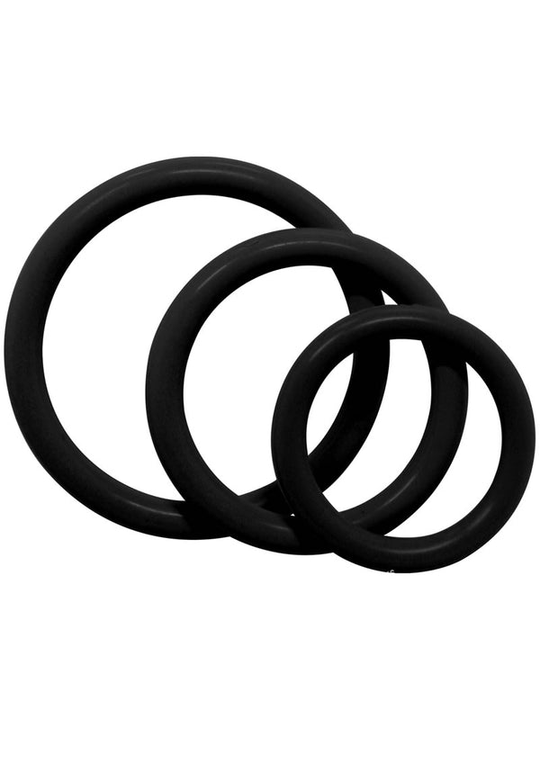 CalExotics Black Rubber Cock Rings