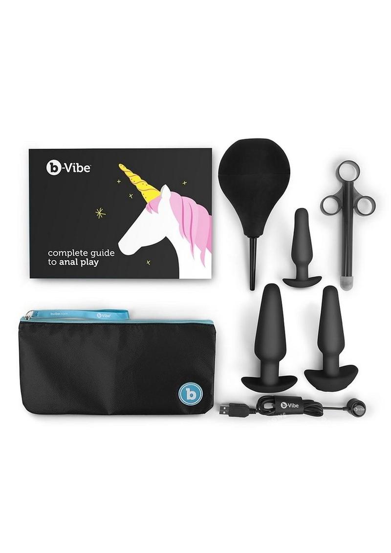 B-Vibe Anal Education Set Rechargeable Silicone Anal Play