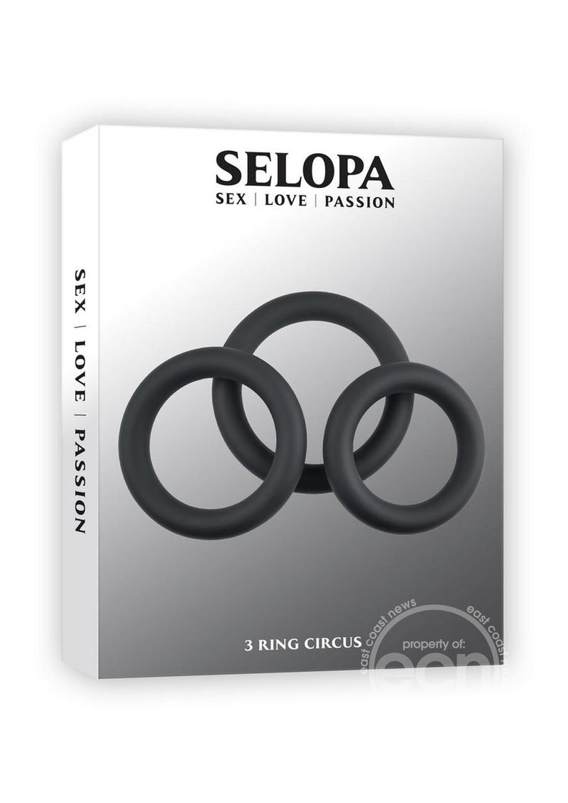 Selopas 3 Ring Circus Silicone Cock Ring