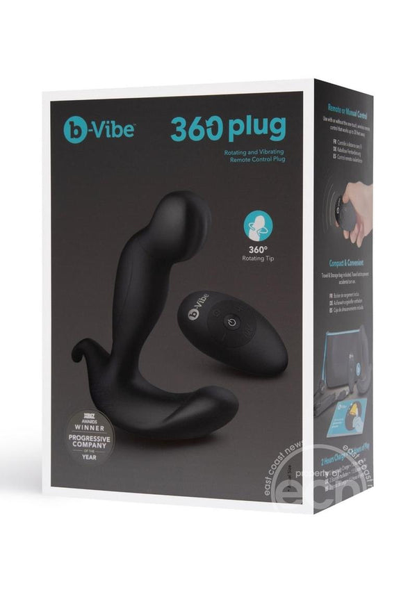 B-Vibe 360 Plug Rechargeable Silicone Rotating and Vibrating with Remote Anal Plug