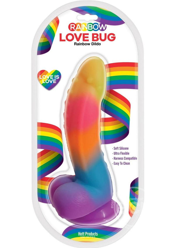 Love Bug Silicone Dildo with Suction Cup 6in