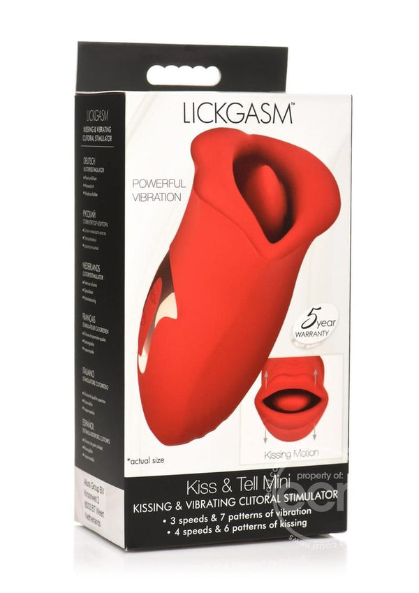 Lickgasm Kiss & Tell Mini Kissing Vibrating Rechargeable Silicone Clitoral Stimulator