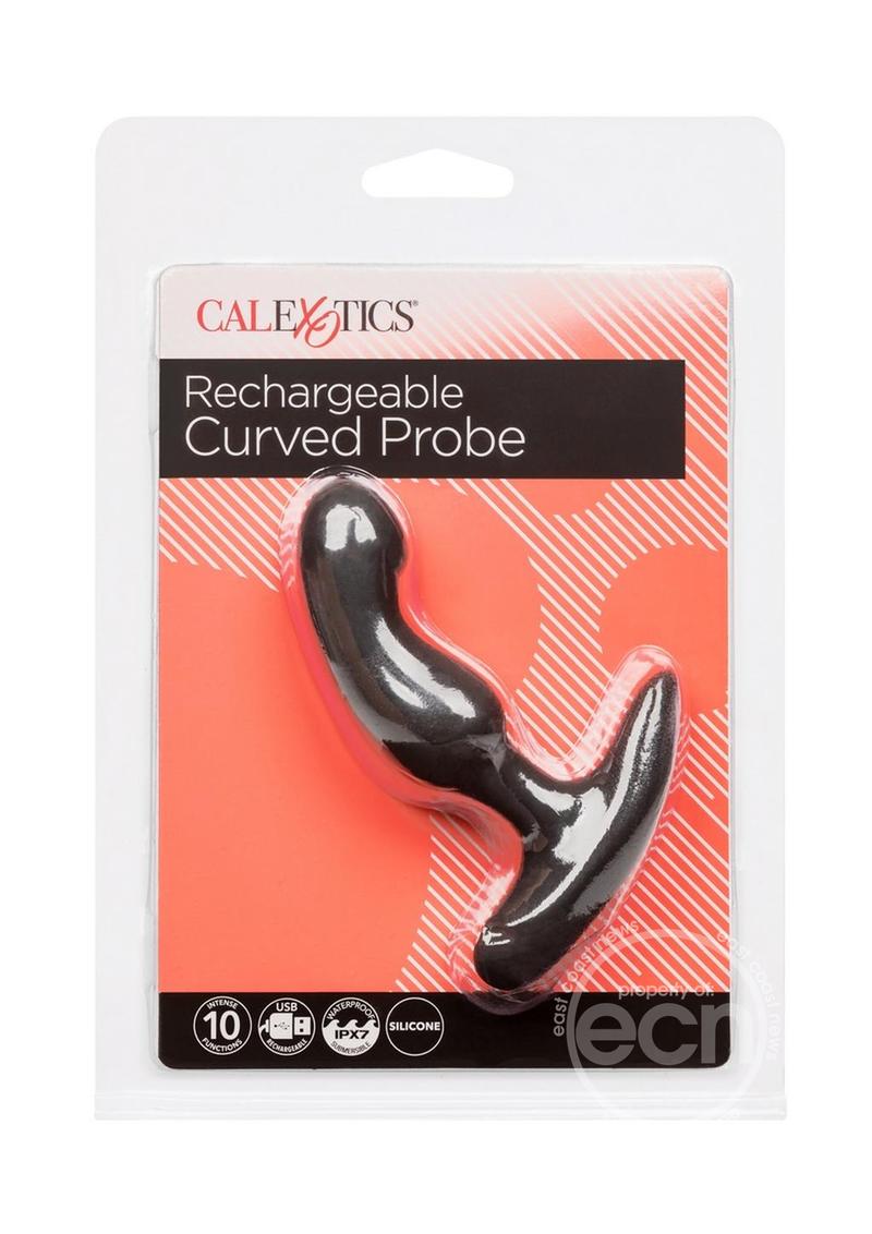 Anal Toys Rechargeable Curved Probe Silicone Anal Stimulator