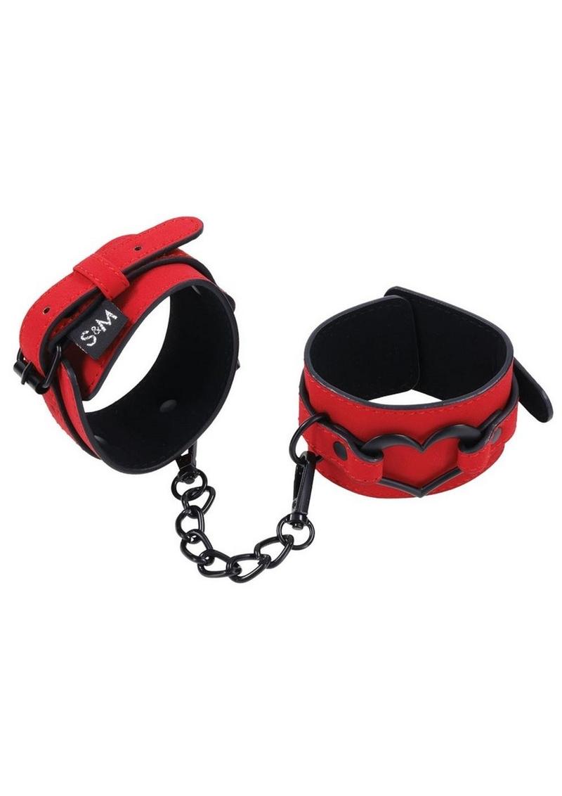 Sex & Mischief Amor Handcuffs - Red/Black