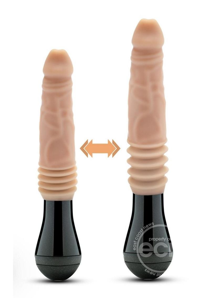 Dr. Skin Platinum Collection Silicone Dr. Knight Rechargeable Thrusting Gyrating Vibrating Dildo 10.5in