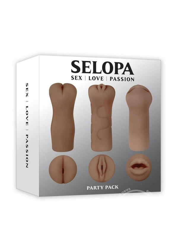 Selopa Party Pack Oral, Vaginal and Anal Strokers (3 per Pack)