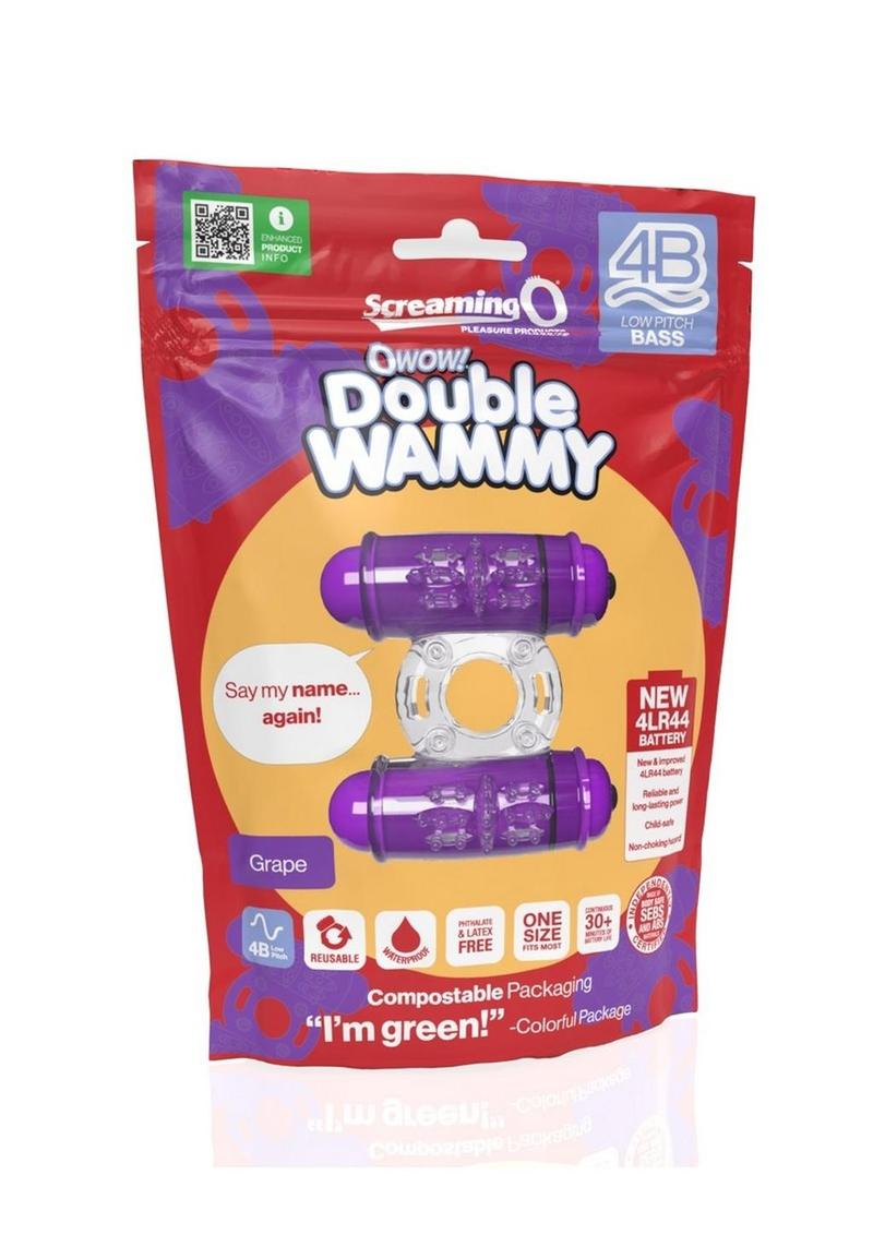 4B Double Wammy Silicone Dual Vibrating Couples Cock Ring