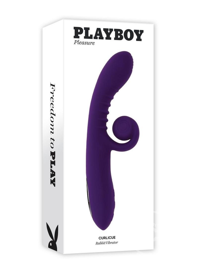 Playboy Curlicue Rechargeable Silicone Rabbit Vibrator