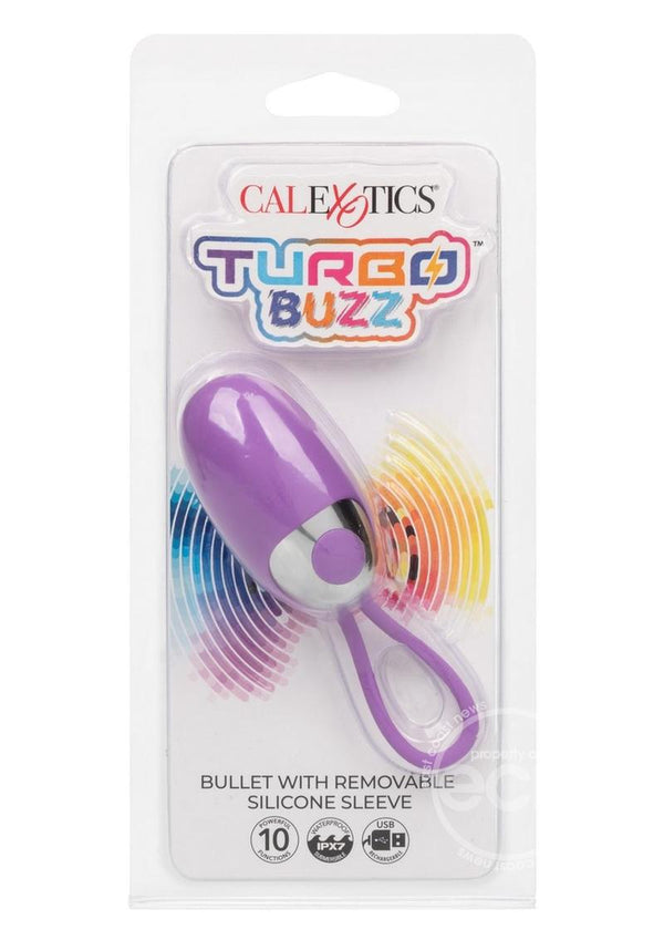 Turbo Buzz Rechargeable Bullet with Removable Silicone Sleeve