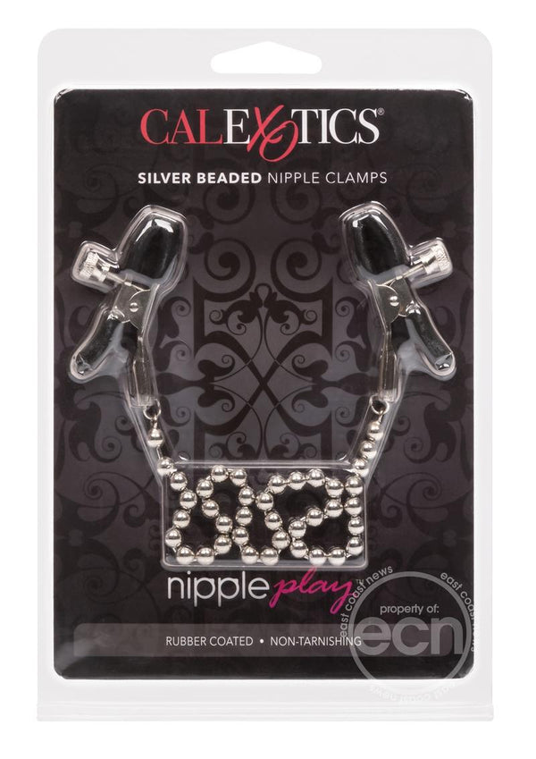 Nipple Play Silver Beaded Chain Nipple Clamps