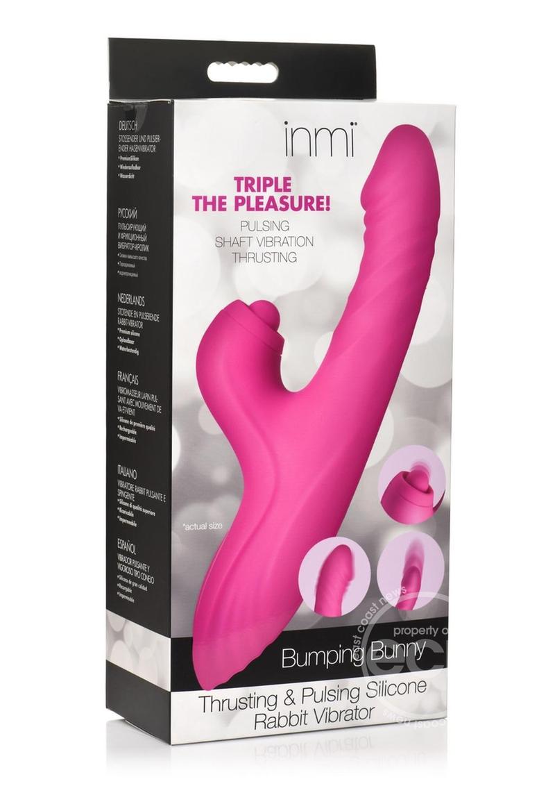 Inmi Bumping Bunny Thrusting Pulsing Rechargeable Silicone Rabbit Vibrator