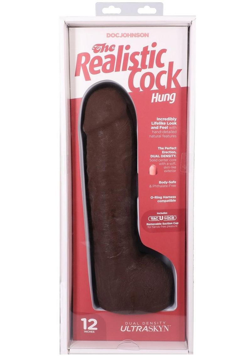 The Realistic Cock with Balls Ultraskyn Hung with Removable Vac-U-Lock Suction Cup 12in